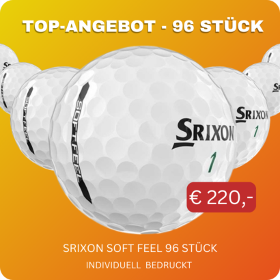 Srixon Soft Feel Golfball 96 Stk TOP-ANGEBOT- Individuell Bedruckt