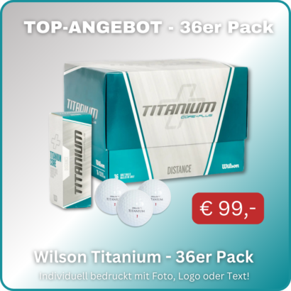 Wilson Titanium Golfball 36 Stk TOP-ANGEBOT-individuell bedruckt
