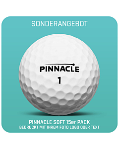 Pinnacle SOFT Golfbälle 15er Pack - individuell bedruckt